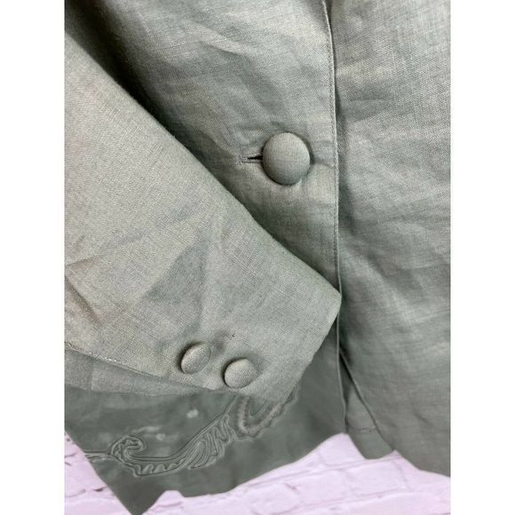 SUZELLE vintage beaded embroidered unlined elegant jacket cardigan size 14 - Picture 6 of 8